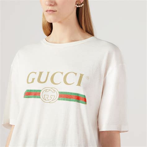 gucci white washed t shirt|farfetch Gucci t shirts.